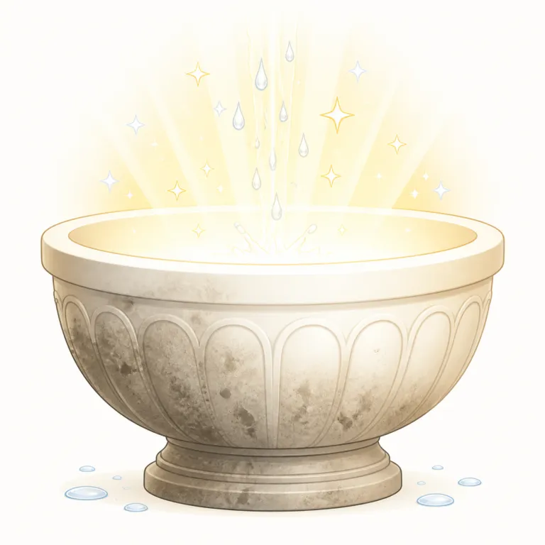 sanctify（神聖化する・動詞）の覚え方イラスト — この「神聖化する」は、sanctify の「清める」という基本義とは別に、場所・日・制度・価値観などを「神聖なものとして扱う、特別な聖性を与える」意味で覚えるとよいです