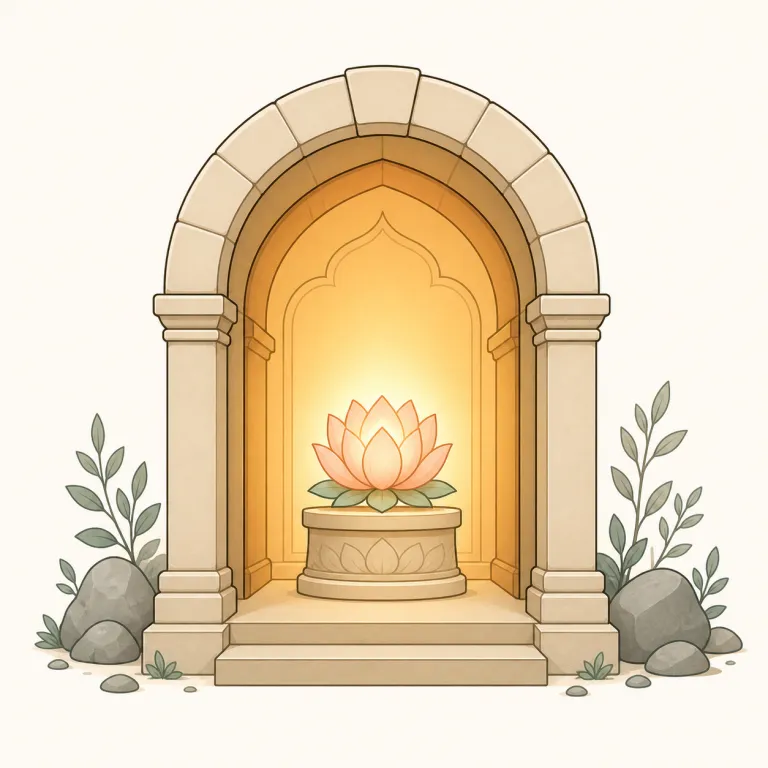 sanctum（聖域・名詞）の覚え方イラスト — sanct- は saint, sacred, sanctuary と同じ『聖・侵してはならない』の仲間