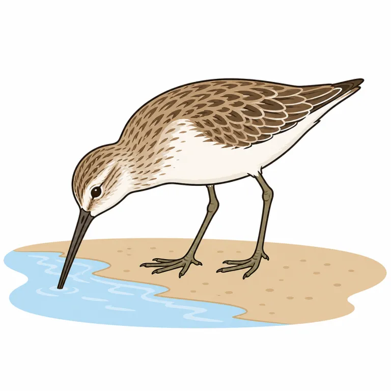 sandpiper（シギ・noun）の覚え方イラスト