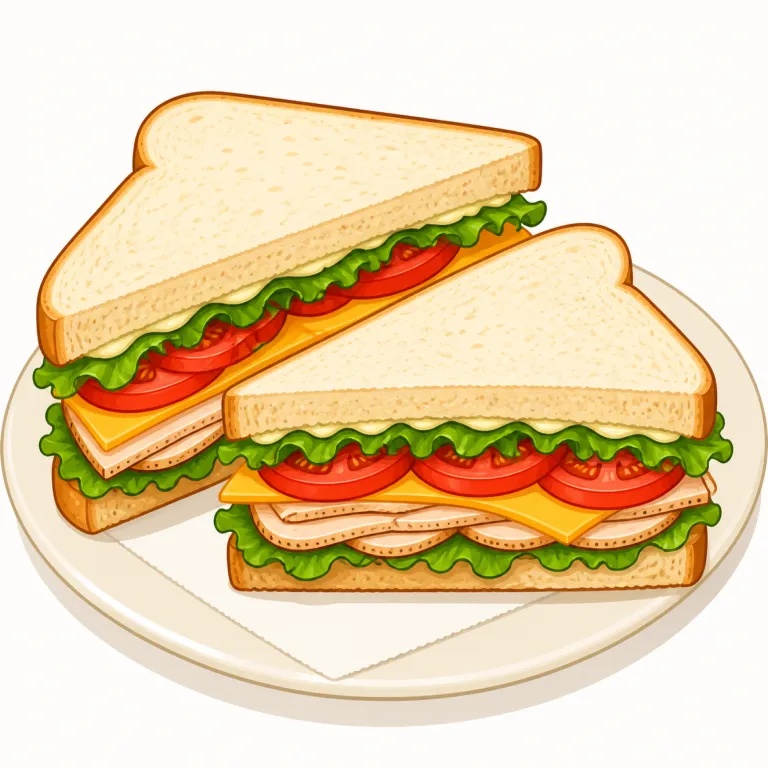 sandwich（サンドイッチ・名詞）の覚え方イラスト
