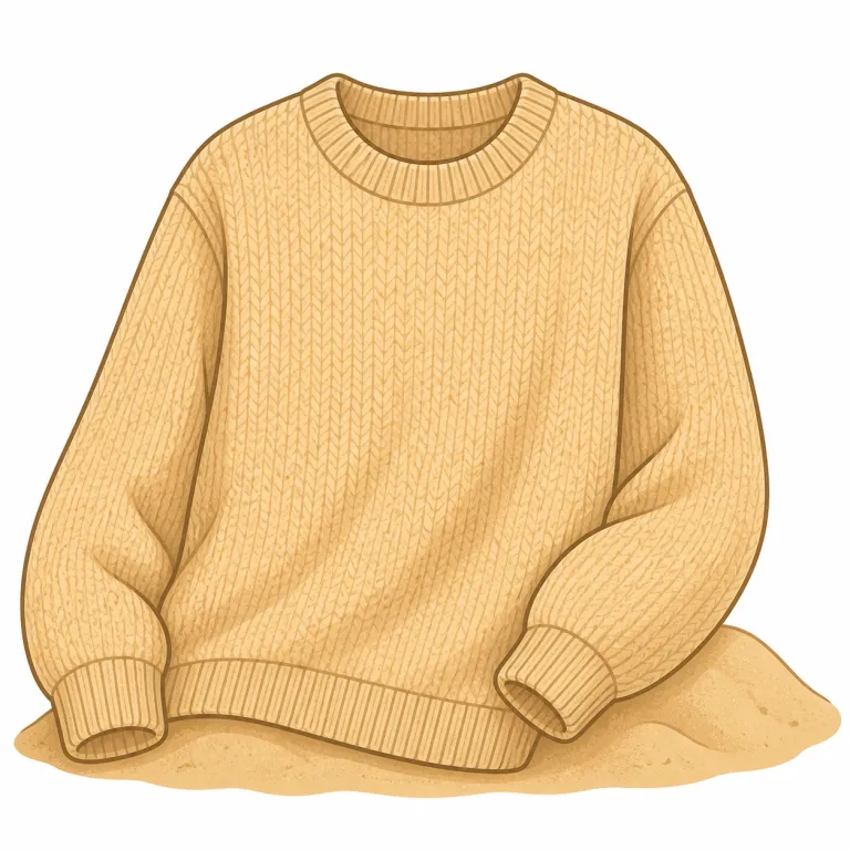 sandy（砂色の、薄茶色の・adjective）の覚え方イラスト