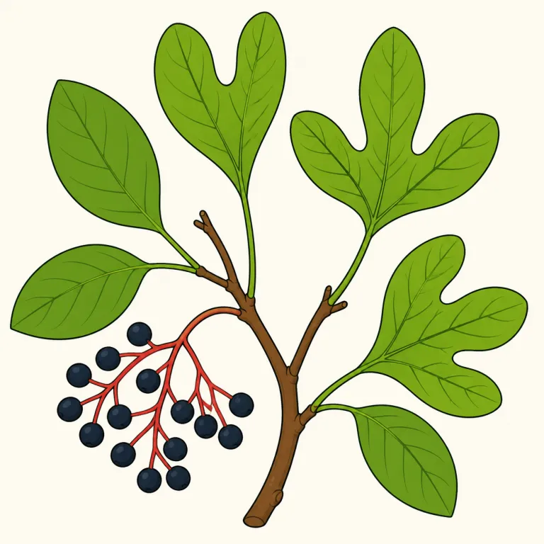 sassafras（サッサフラス・noun）の覚え方イラスト
