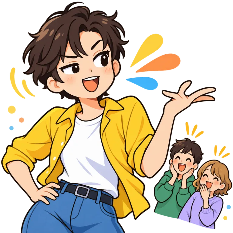 sassy（気の利いた、歯切れのよい・adjective）の覚え方イラスト