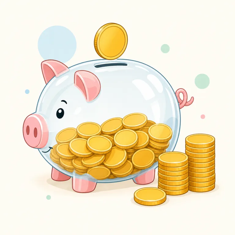 savings（貯金・名詞）の覚え方イラスト — save「使わず取っておく」に -ing が付き、さらに複数形になった語と捉えるとよい