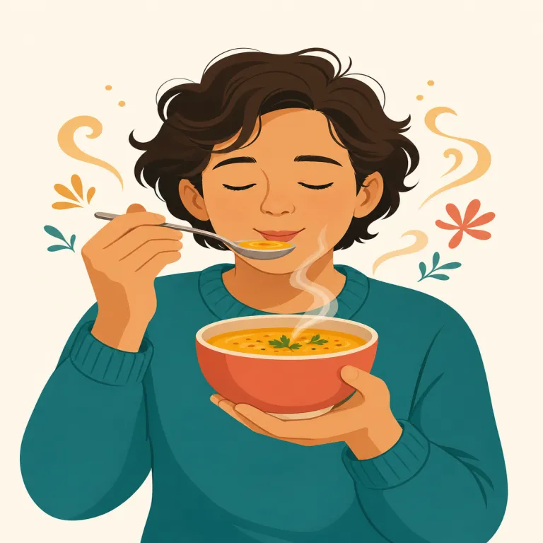 savour（味わう・動詞）の覚え方イラスト — まず taste より一段ゆっくりした語だと押さえると覚えやすいです
