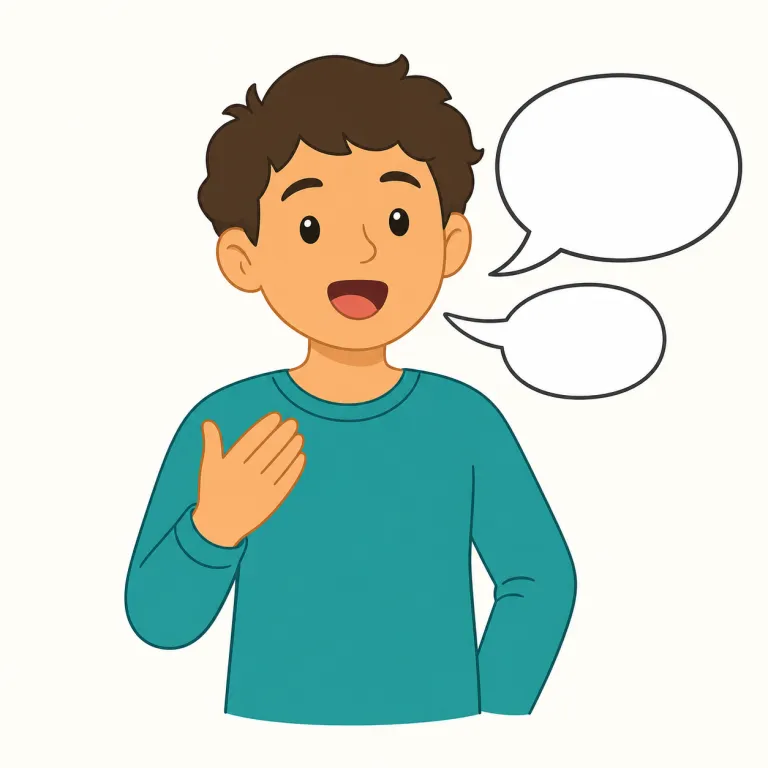 say（言う・動詞）の覚え方イラスト — "say"はまず「発言の中身」に注目する語として覚えると定着しやすいです