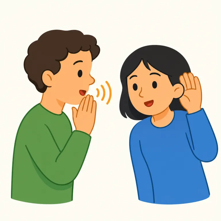 say again（もう一度言って・フレーズ）の覚え方イラスト — 「say again」は、まず基本動詞 say「言う」に、again「もう一度」をそのまま足した直球表現として覚えると残りやすいです