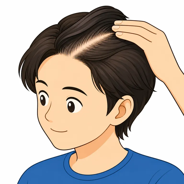 scalp（頭皮・noun）の覚え方イラスト