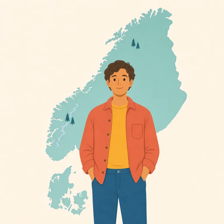 Scandinavian（スカンジナビアの・形容詞）の覚え方イラスト — まず語尾 -ian に注目