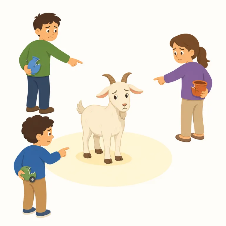 scapegoat（犯人扱いされる人・名詞）の覚え方イラスト