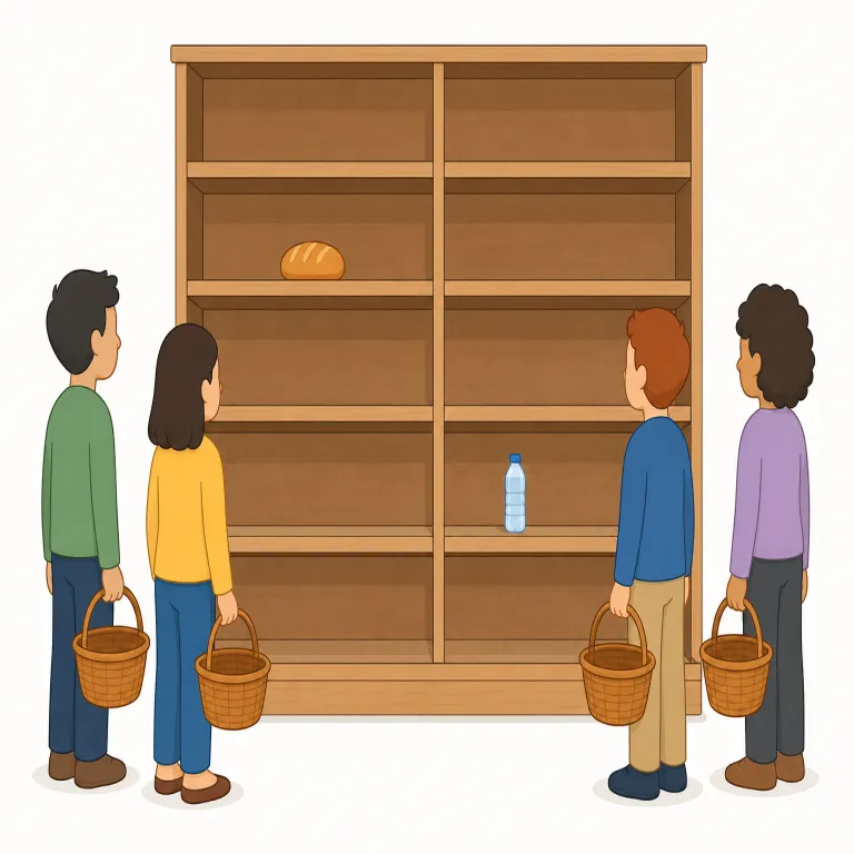 scarcity（不足・名詞）の覚え方イラスト