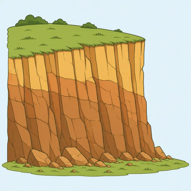 scarp（崖・noun）の覚え方イラスト