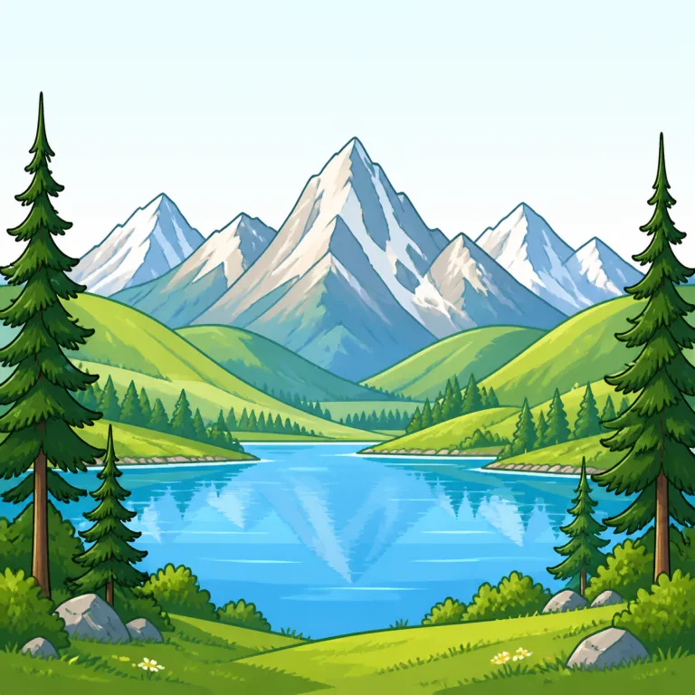 scene（光景、景色・noun）の覚え方イラスト