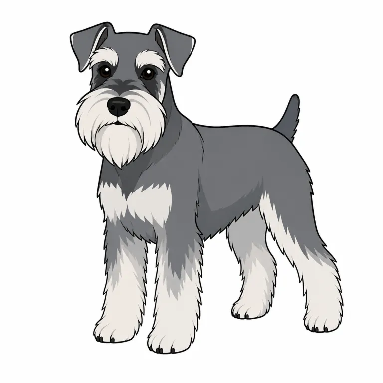 schnauzer（シュナウザー・noun）の覚え方イラスト