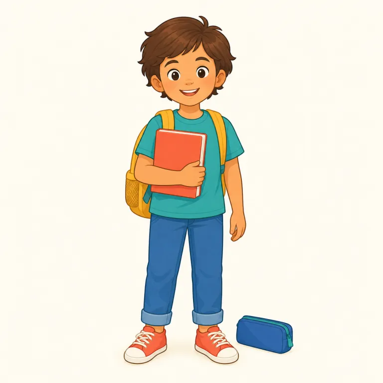 schoolchild（児童・名詞）の覚え方イラスト — school + child とそのまま分解し、「学校に通う年齢の子ども＝児童」と覚えます