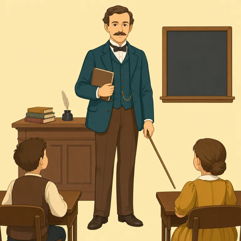 schoolmaster（（特に昔の）男性教師・名詞）の覚え方イラスト — school と master に分けると覚えやすいです