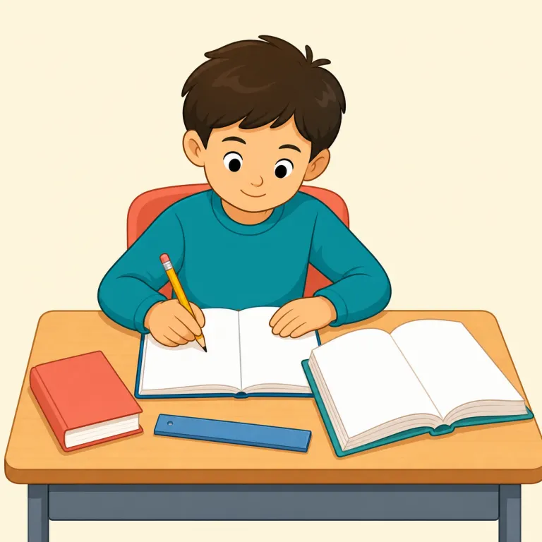 schoolwork（学校の勉強・名詞）の覚え方イラスト — schoolwork は school + work で、そのまま「学校でやる work」と押さえると覚えやすいです