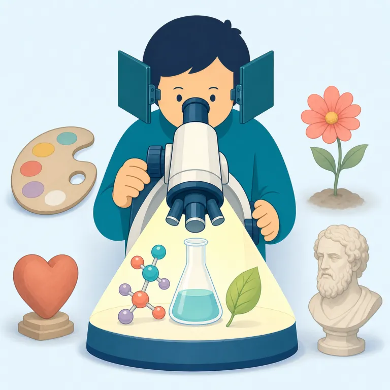 scientism（科学主義・名詞）の覚え方イラスト — science に -ism が付いた形だと見れば覚えやすいです