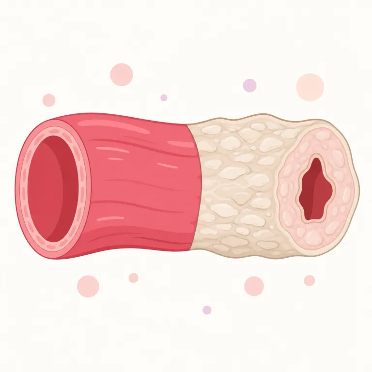 sclerosis（硬化症・名詞）の覚え方イラスト — sclerosis は病名として単独で覚えるより、「組織が硬くなり、そのせいで本来の働きが落ちる状態」をまとめて指すラベルとして押さえると残りやすいです