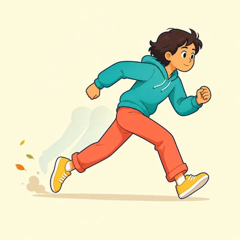 scoot（急速に移動する・動詞）の覚え方イラスト