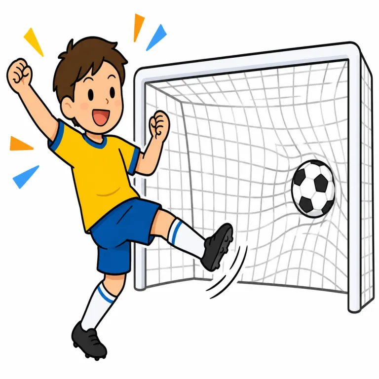 score（得点する・verb）の覚え方イラスト