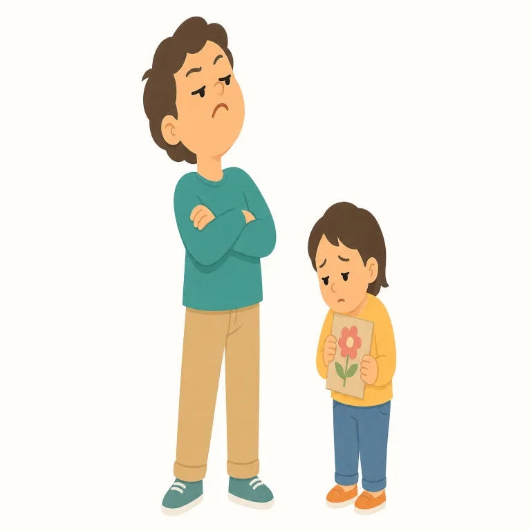 scorn（軽蔑する・verb）の覚え方イラスト