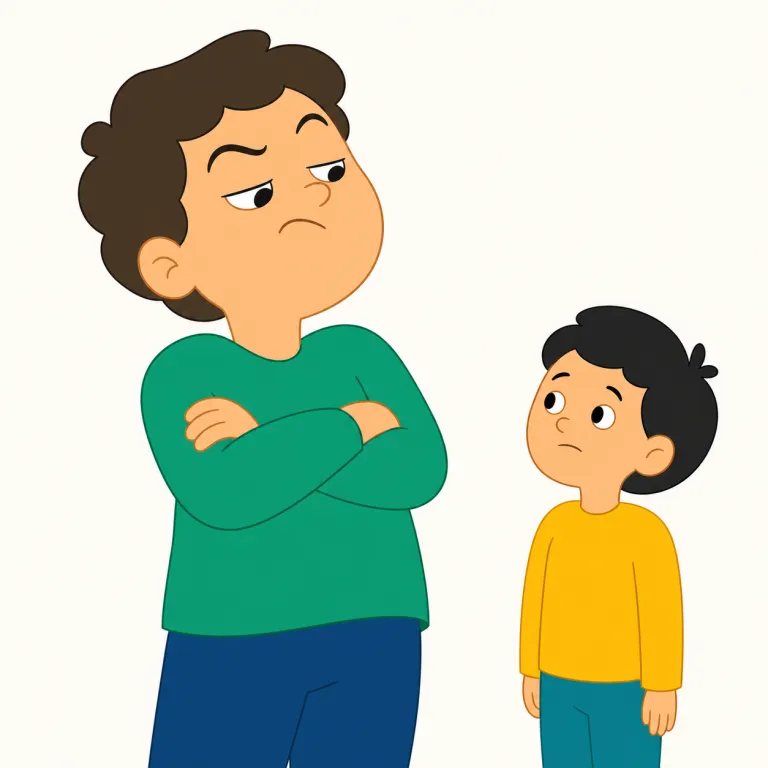 scornful（軽蔑的な・形容詞）の覚え方イラスト — まず核は scorn「軽蔑」