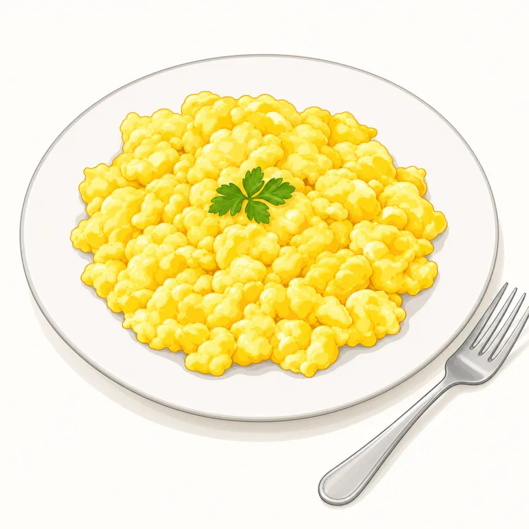 scramble（スクランブルエッグ・noun）の覚え方イラスト