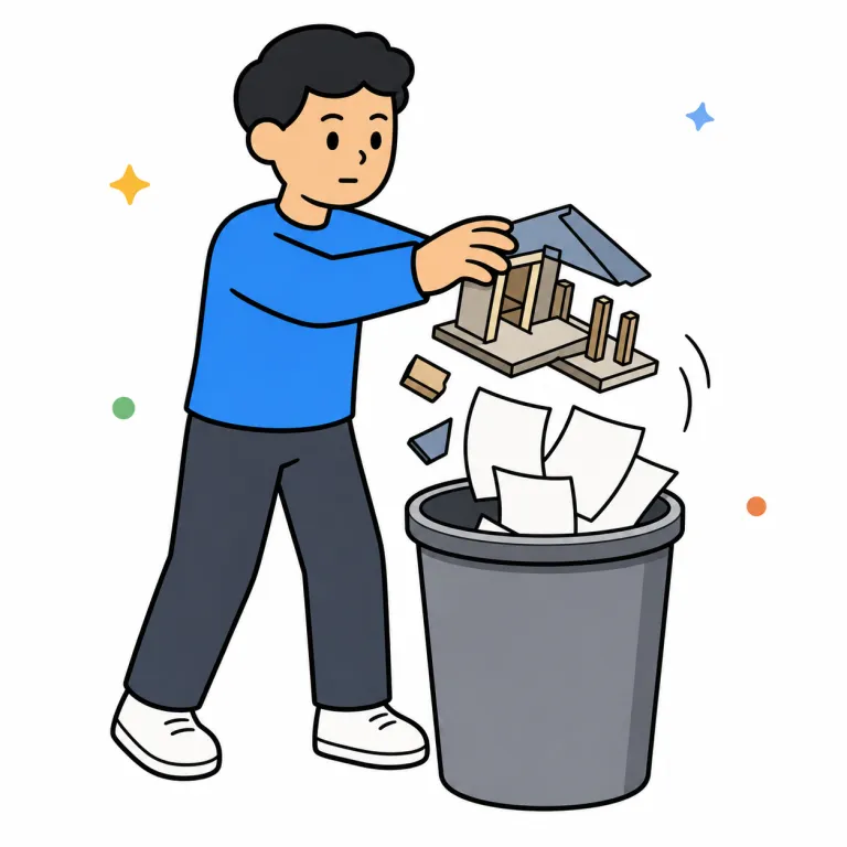scrap（廃棄する、中止する・verb）の覚え方イラスト
