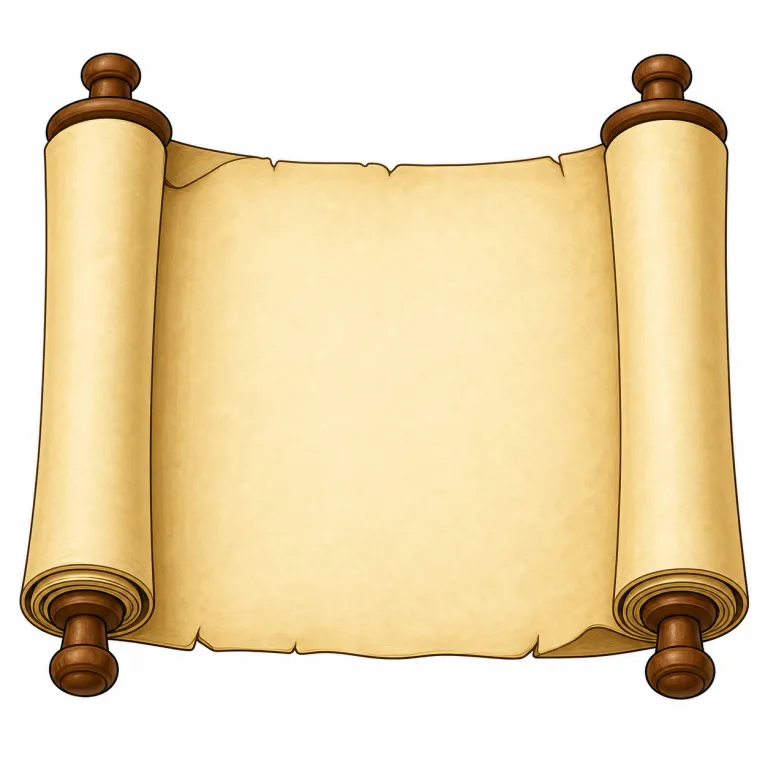 scroll（巻物・noun）の覚え方イラスト