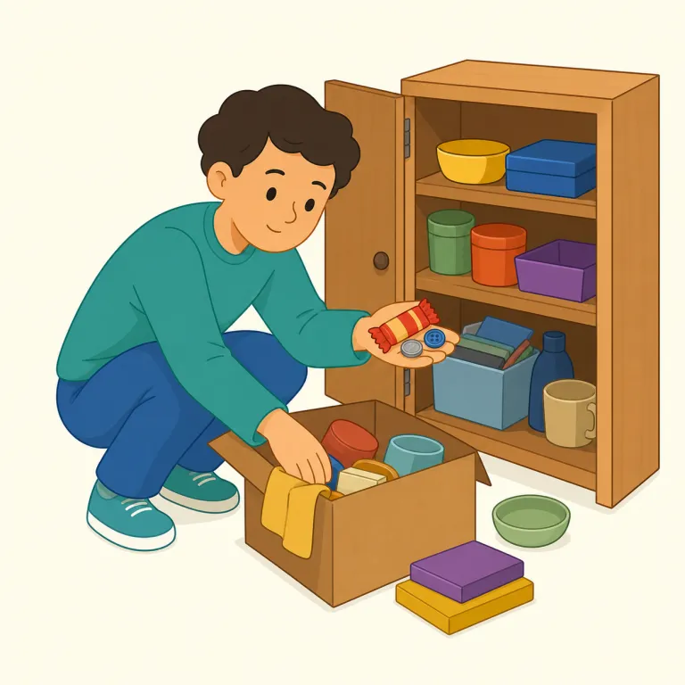 scrounge（あさる・動詞）の覚え方イラスト — scrounge は「普通に買う・得る」のではなく、足りない物を何とかかき集める語