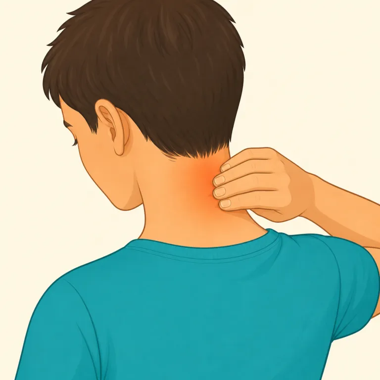 scruff（首筋・名詞）の覚え方イラスト — scruff は scruffy（毛がもじゃついた・だらしない）と一緒に覚えると残りやすい語です