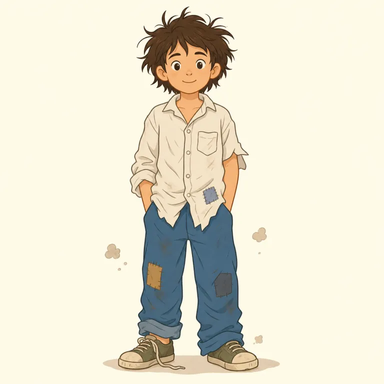 scruffy（だらしない・形容詞）の覚え方イラスト — scruffy は「きれいに整っていない見た目」とセットで覚える