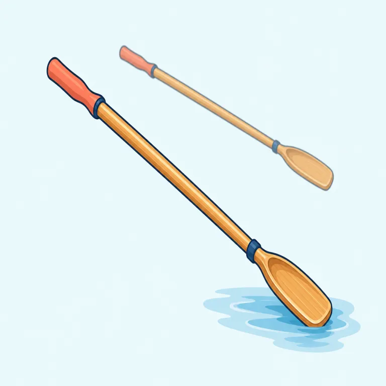 scull（スカル（短いオール）・名詞）の覚え方イラスト — まず oar が一般的な「オール」