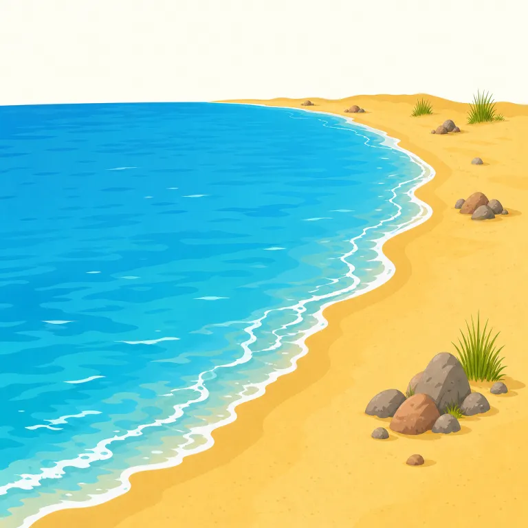seacoast（海岸・名詞）の覚え方イラスト — seacoast は sea + coast に素直に分けて、「海の coast」と捉えるのが最短です