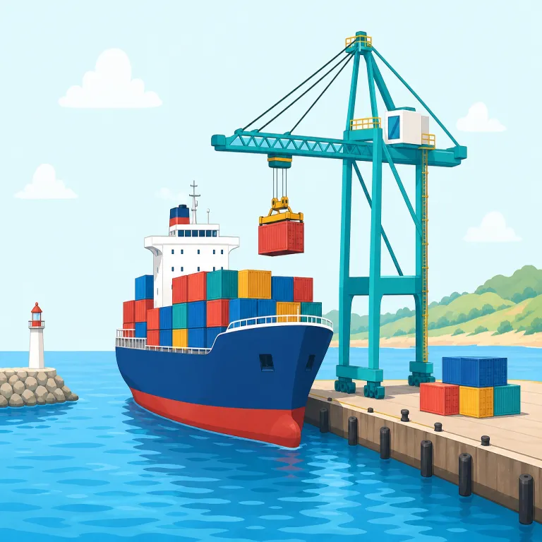seaport（港・名詞）の覚え方イラスト — sea と port をそのまま重ねて「海の港」と押さえるのが最短です