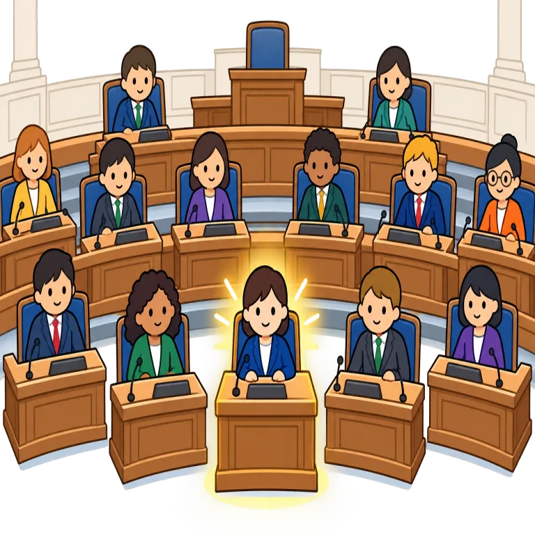 seat（議席・noun）の覚え方イラスト