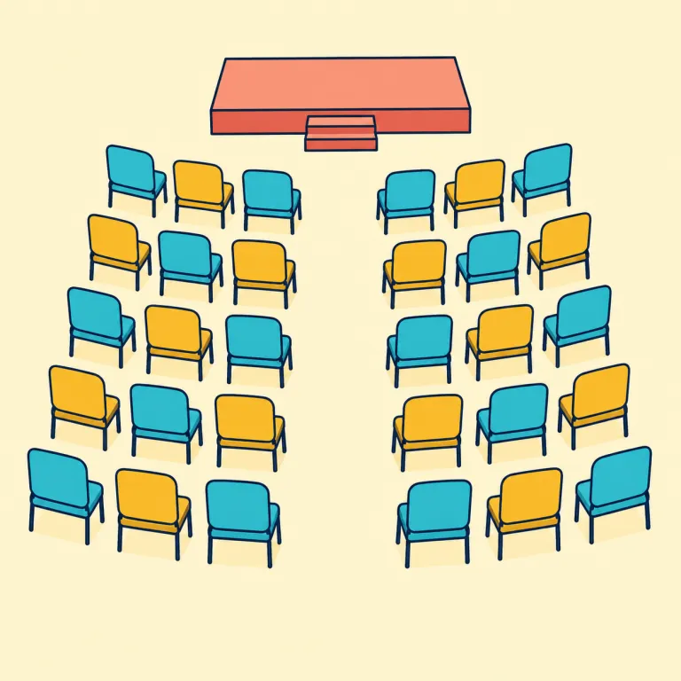 seating（座席配置・noun）の覚え方イラスト