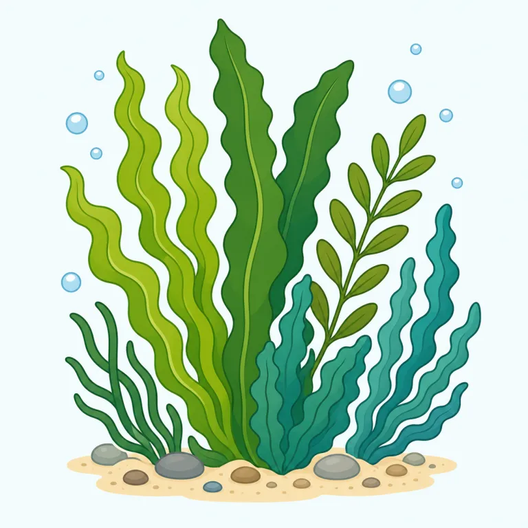 seaweed（海藻・名詞）の覚え方イラスト — sea と weed に分けると覚えやすいです