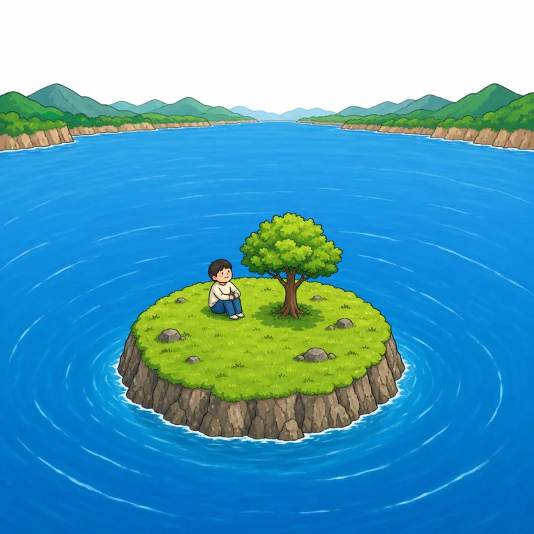 seclusion（隔絶・noun）の覚え方イラスト
