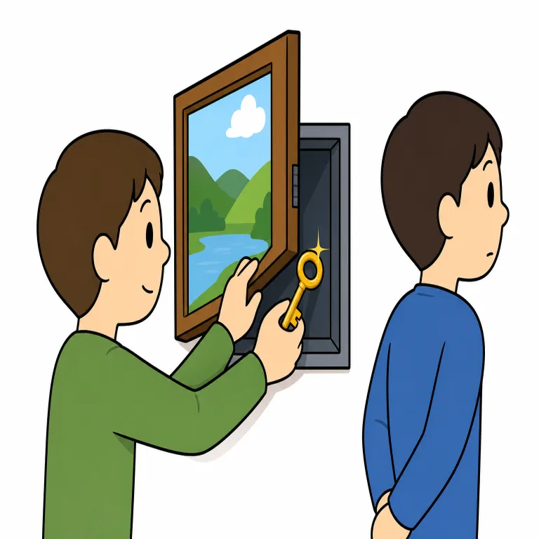 secret（秘密の・adjective）の覚え方イラスト