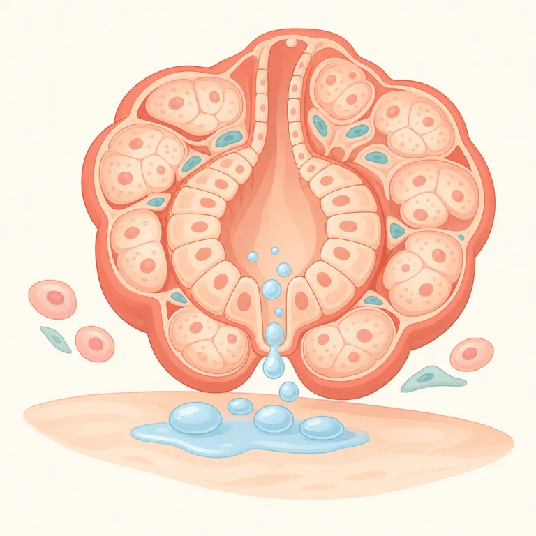 secretion（分泌物・noun）の覚え方イラスト
