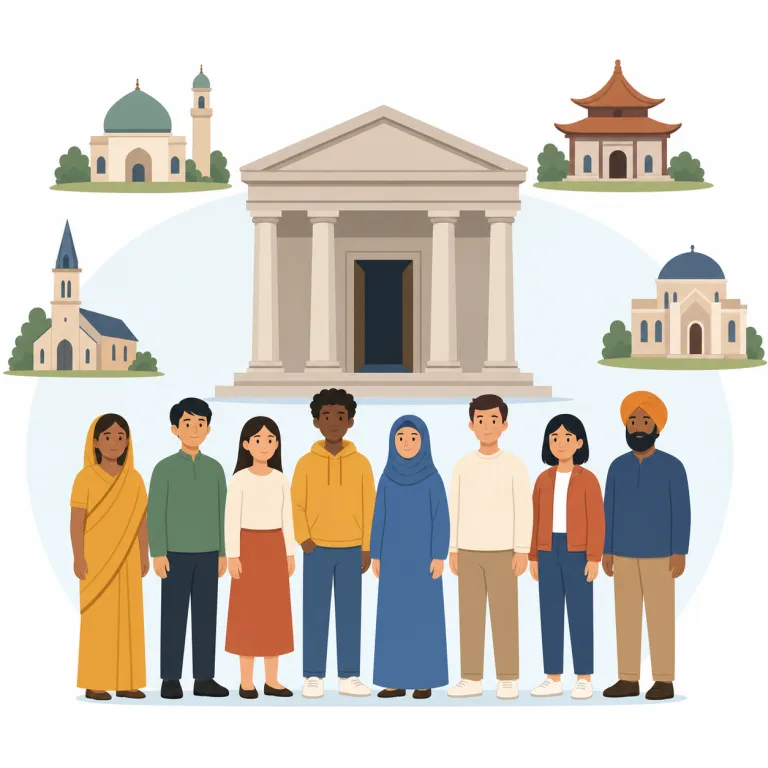 secularism（世俗主義・名詞）の覚え方イラスト — secular を先に覚えると楽です