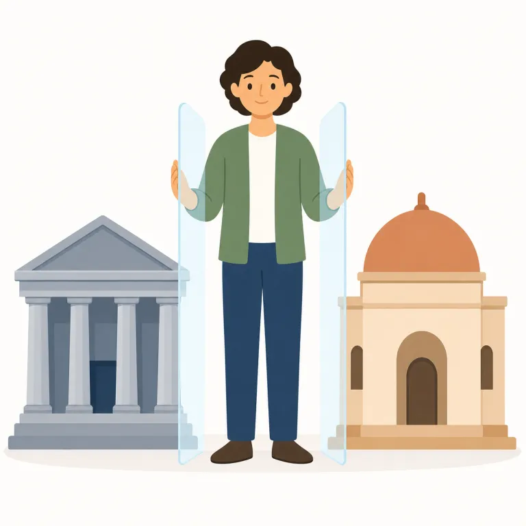 secularist（世俗主義者・名詞）の覚え方イラスト — secularist は secular「世俗の、宗教から独立した」＋ -ist「主義者・支持者」で、「世俗主義者」と覚えます
