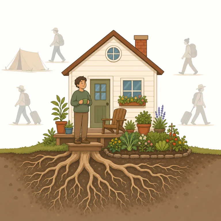sedentary（定住性の・adjective）の覚え方イラスト