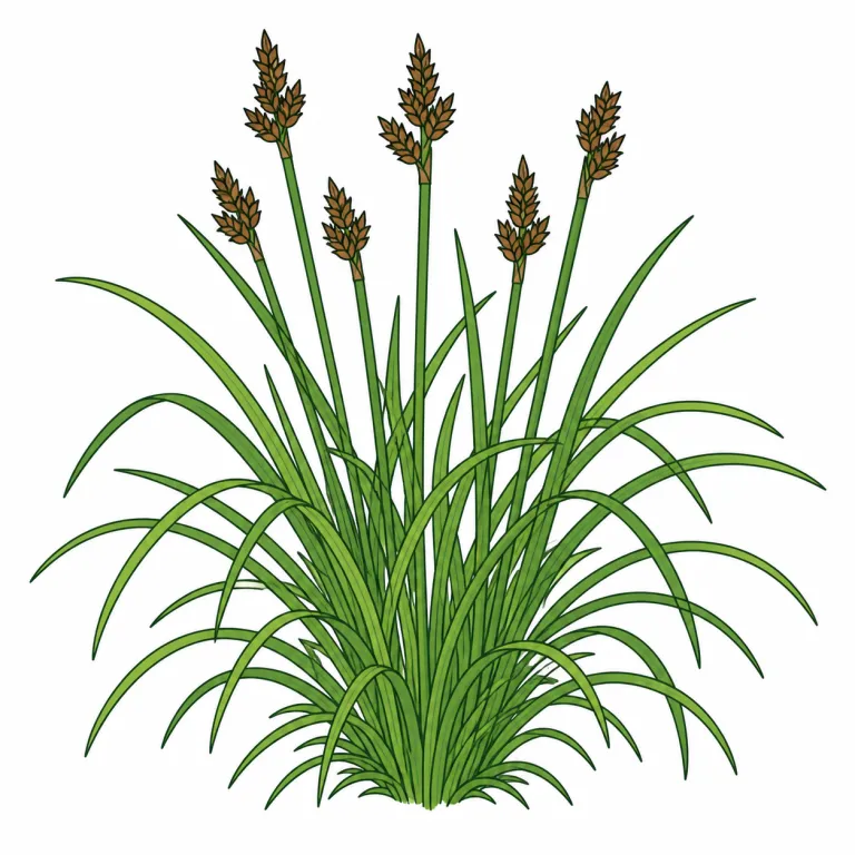 sedge（スゲ（植物）・noun）の覚え方イラスト