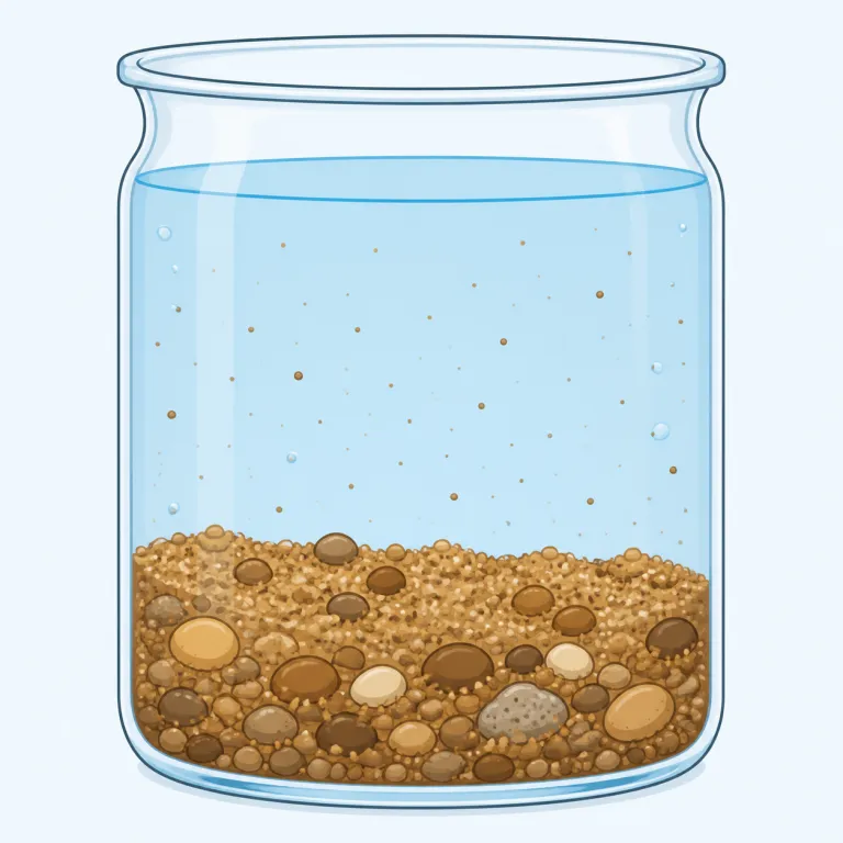 sediment（沈殿物・名詞）の覚え方イラスト — まず easy な動詞 settle を軸に覚えるとよいです