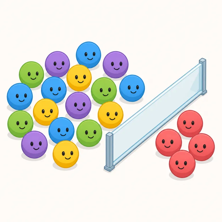 segregate（隔離する・動詞）の覚え方イラスト — separate（分ける）と group（集団）を頭に置くと覚えやすい語