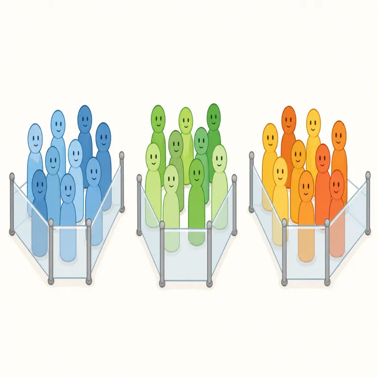 segregated（人種分離された・形容詞）の覚え方イラスト