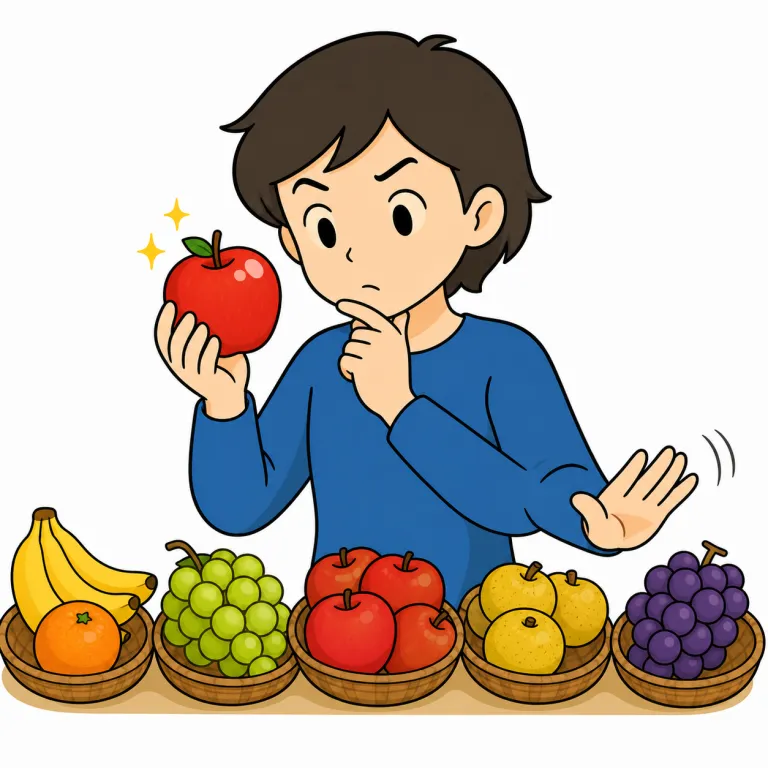 selective（えり好みする・adjective）の覚え方イラスト